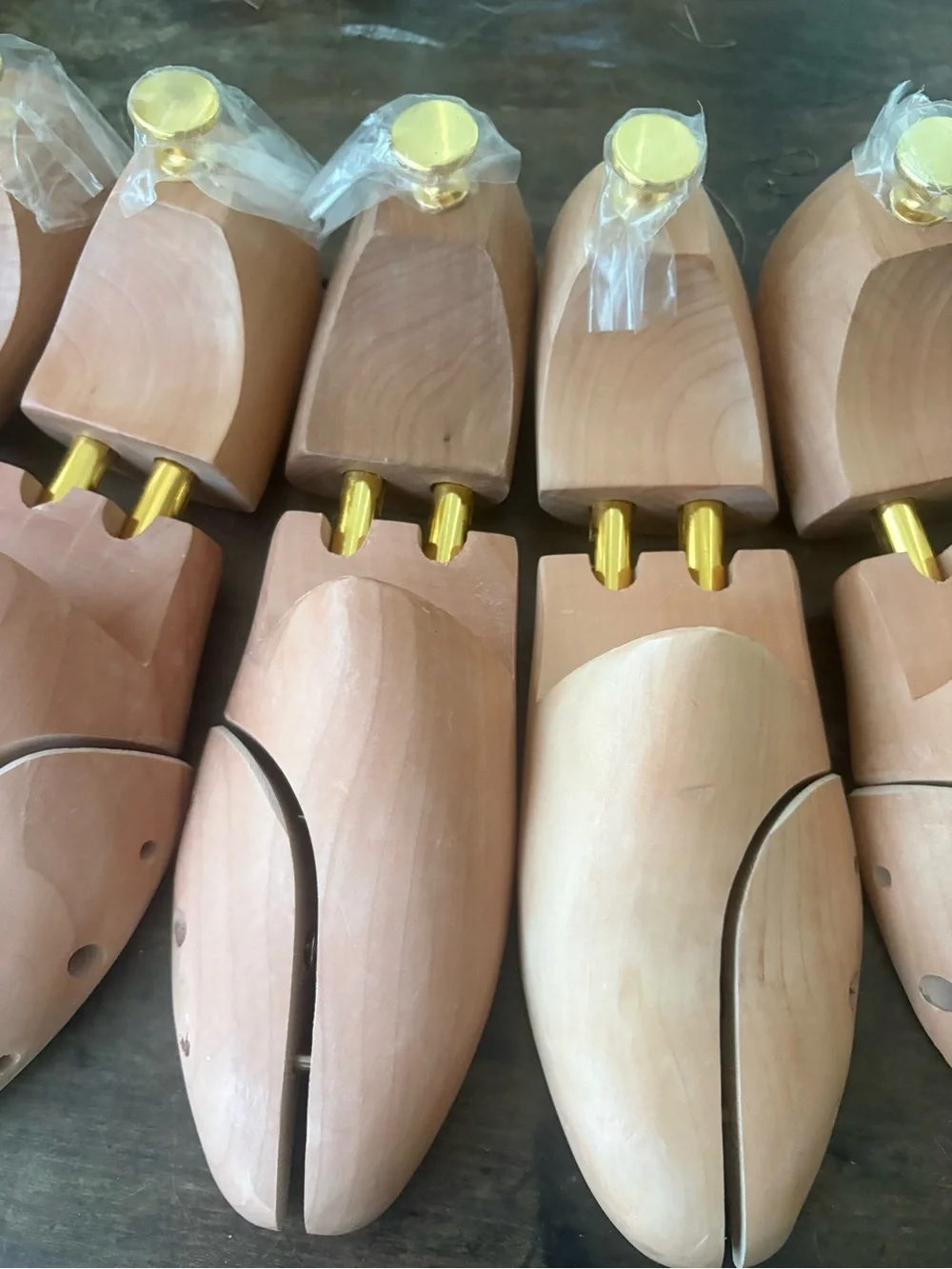 Lot of 3 pairs Shoe Trees for Men - Natural Brown 41-42